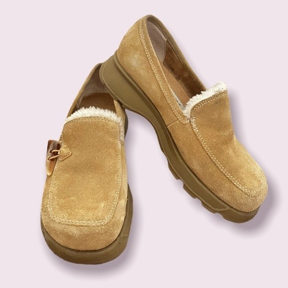 Tan Suede Women's Loafers - Picture 4 of 10